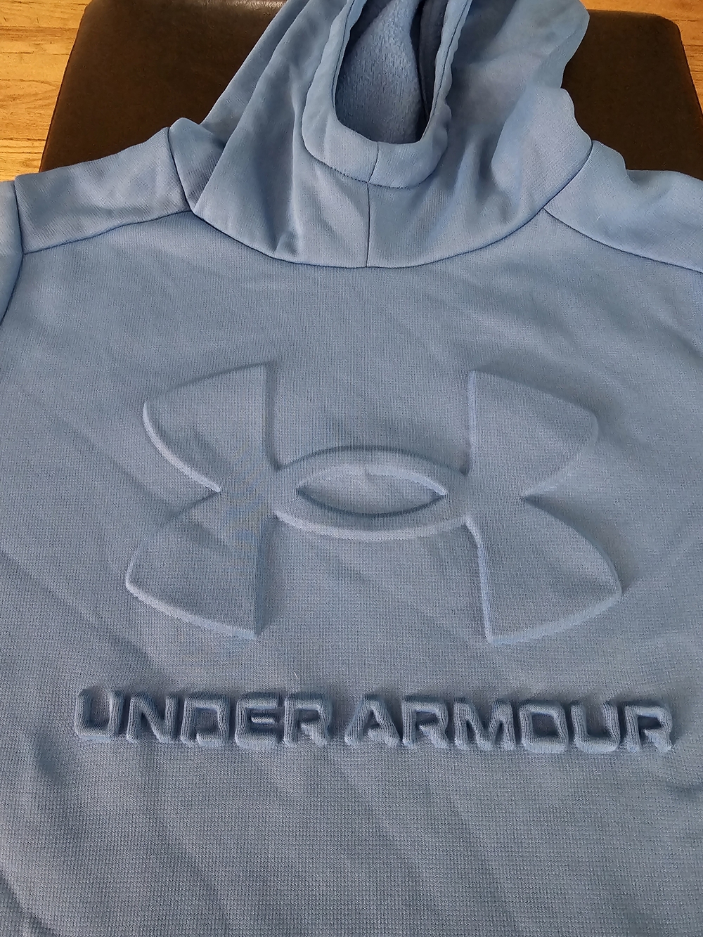 Under Armour Sky Blue Pullover Hoodie with Raised Logo